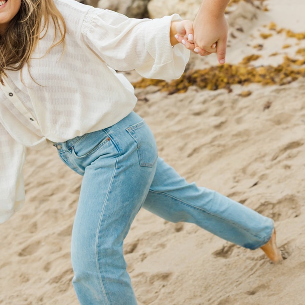Women's White Button Down Shirt - Picture 2 of 9